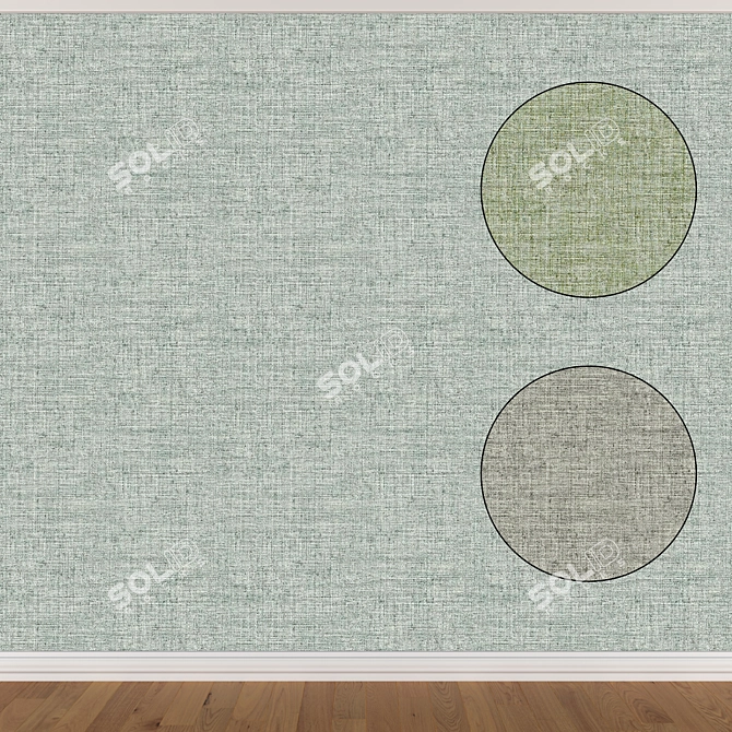 Seamless Wallpaper Set- 3 Colors 3D model image 1