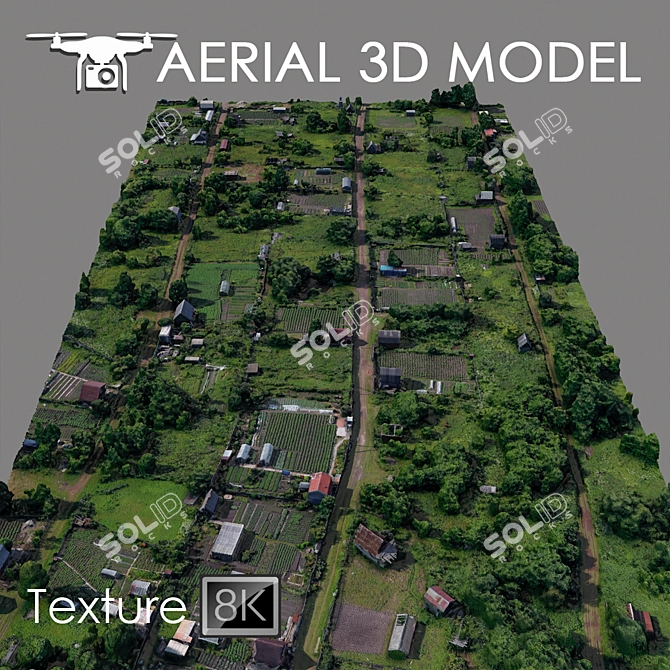 Aerial Landscape Model - Residential Area 3D model image 1