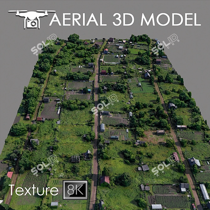 Aerial Landscape Model - Residential Area 3D model image 2