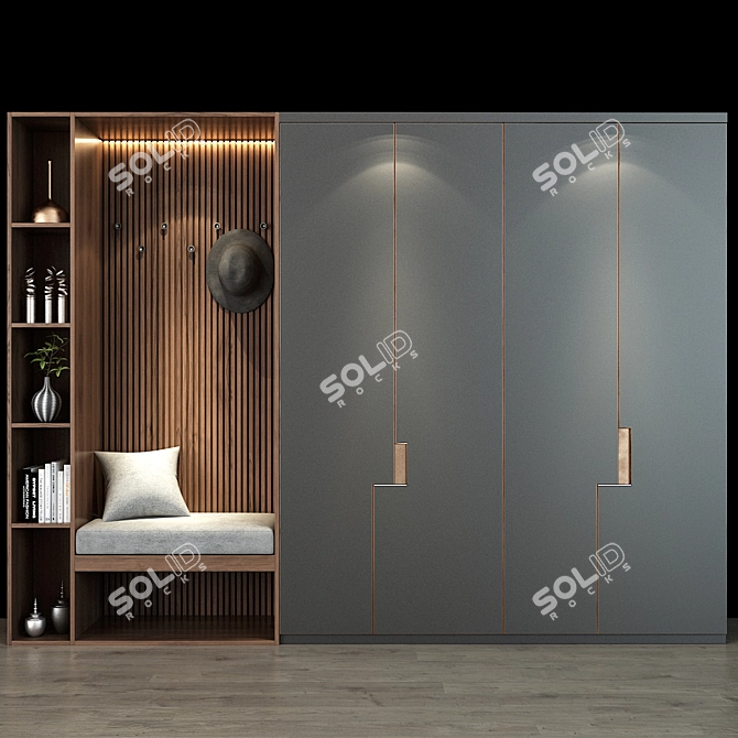 Artistic Hallway Composition 3D model image 1