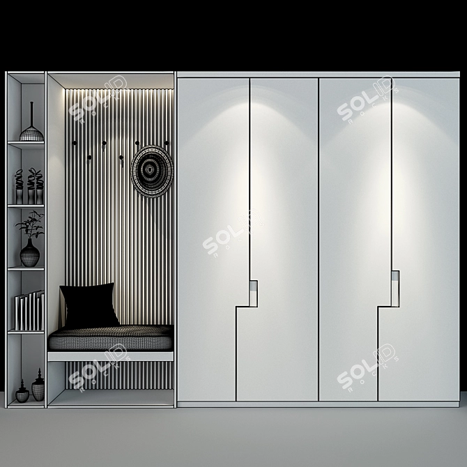 Artistic Hallway Composition 3D model image 2