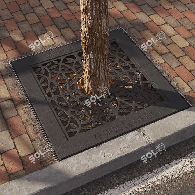 Sturdy Tree Grate: Enhance & Protect 3D model image 2