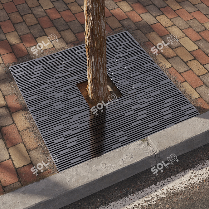 Stylish Tree Grate Solution 3D model image 2