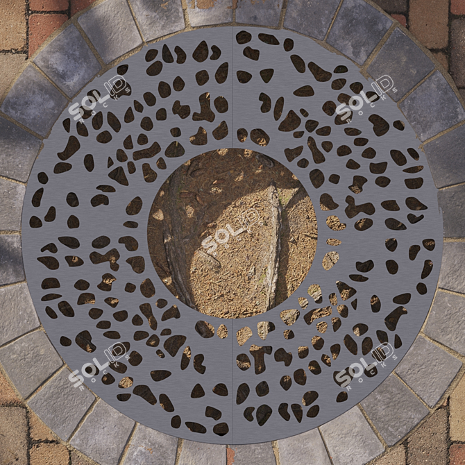 Sturdy Tree Grate: Protect and Beautify 3D model image 3