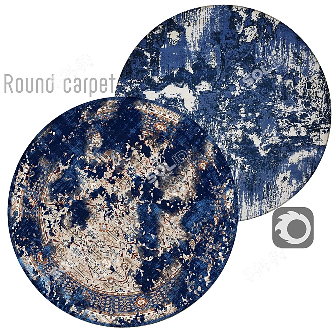 Circular Interiors Rug 3D model image 1