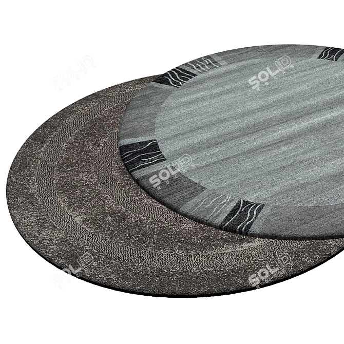 Round Carpet for a Modern Interior 3D model image 2