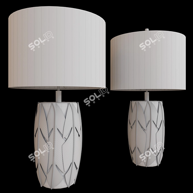 Tropical Palm Leaf Table Lamp 3D model image 2