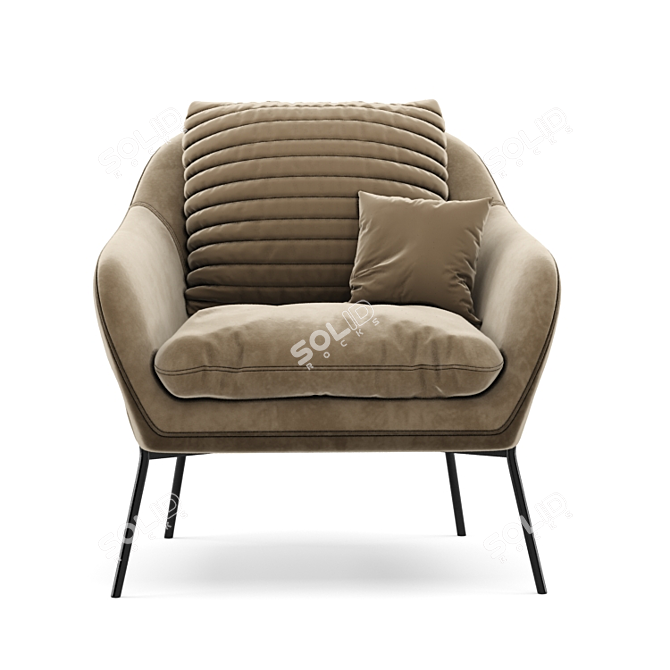 Elegante Marquand Armchair 3D model image 3