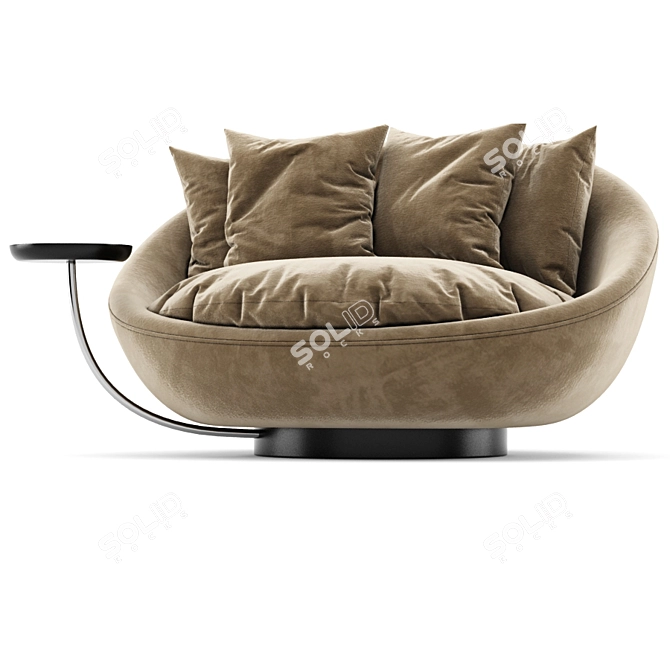 Luxe Lacoon Round Sofa 3D model image 2