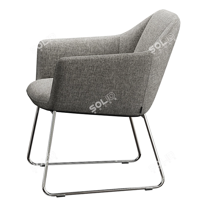 Kimono Dining Chair: Stylish Design by Pascal Bosetti 3D model image 3