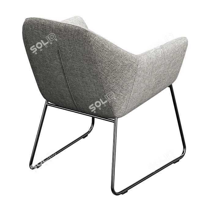 Kimono Dining Chair: Stylish Design by Pascal Bosetti 3D model image 4