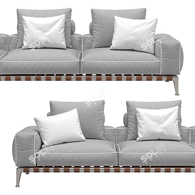 Elegant Gregory Sofa: Perfectly Crafted Comfort 3D model image 2