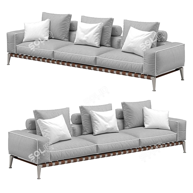 Elegant Gregory Sofa: Perfectly Crafted Comfort 3D model image 5