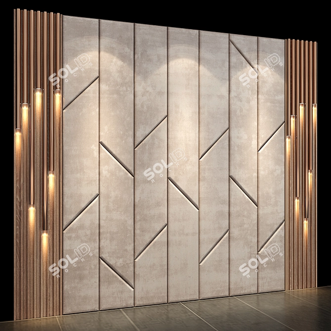  Modern Minimalist Wall Panel 3D model image 2