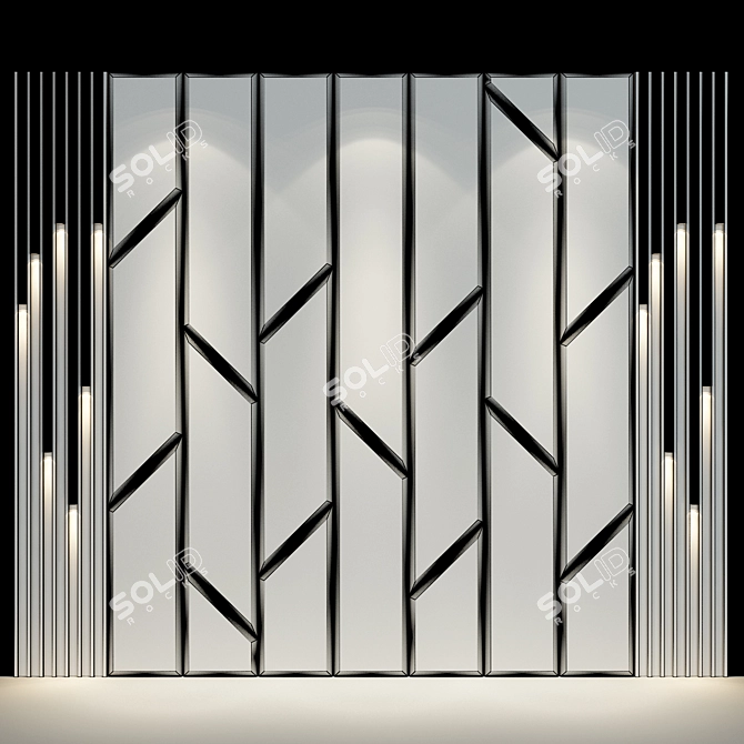  Modern Minimalist Wall Panel 3D model image 3