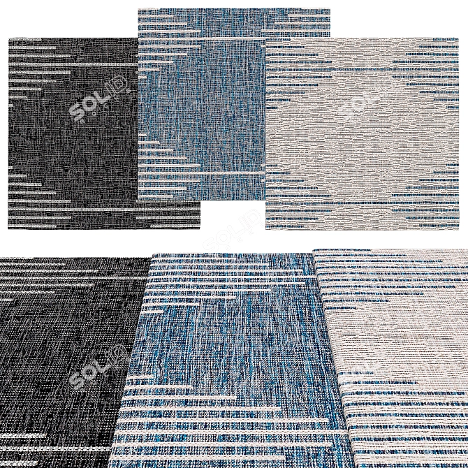 Vivianne Square Rugs | Variety of Sizes 3D model image 1