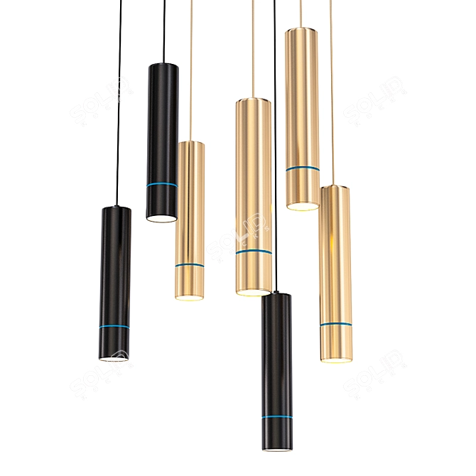 Crux Pendant Light: Sleek and Stylish 3D model image 1