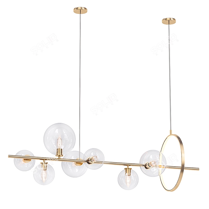 Glowing Bubble Pendant Light 3D model image 1