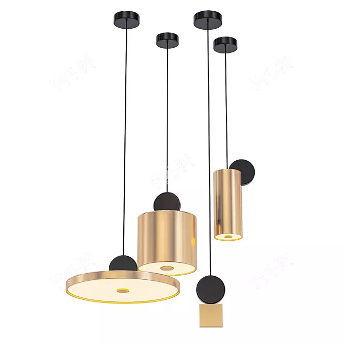 Sheen LED Pendant Lights 3D model image 1