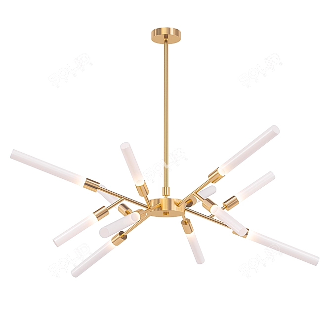 Contemporary Directional Cylinder Chandelier 3D model image 1