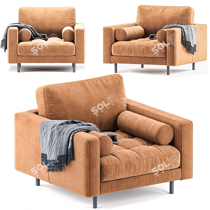 Bogart Armchair: Classic Elegance by La Forma 3D model image 1