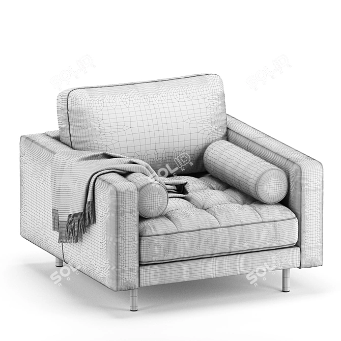 Bogart Armchair: Classic Elegance by La Forma 3D model image 3