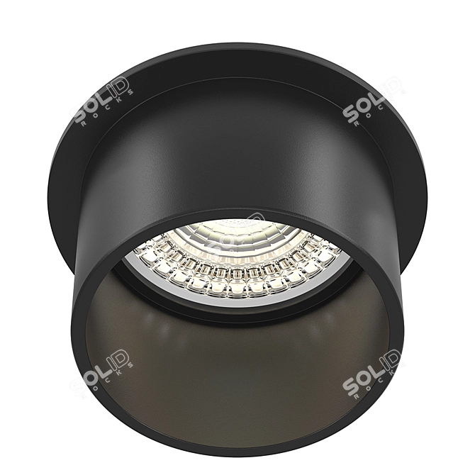 Maytoni Reif DL050-01B Recessed Lamp: Sleek Design, Versatile Options 3D model image 1