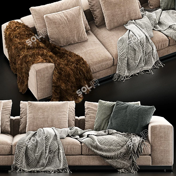 Modern Minotti West Sofa: Sleek Design & Superior Comfort 3D model image 5