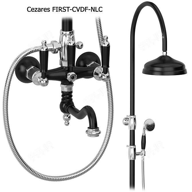 Luxury Cezares Shower Set 3D model image 3