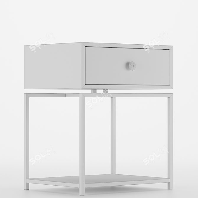 Sleek Fletch Bedside Table 3D model image 3