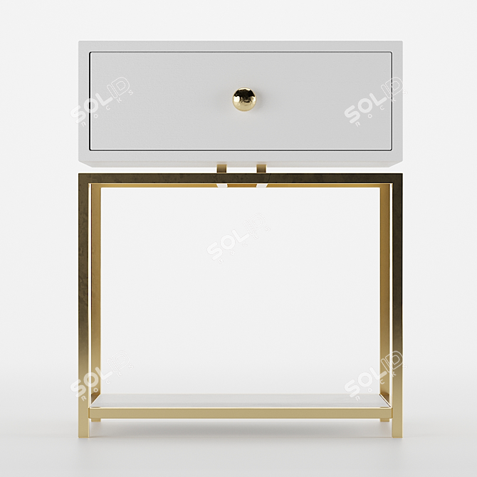 Sleek Fletch Bedside Table 3D model image 6