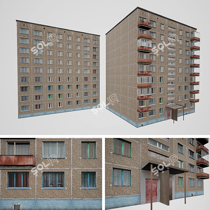 Title: Vintage Panel House 3D model image 3