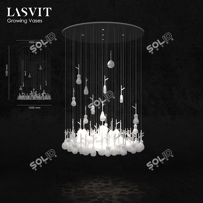 Elevating Blooms: Lasvit Vases 3D model image 1