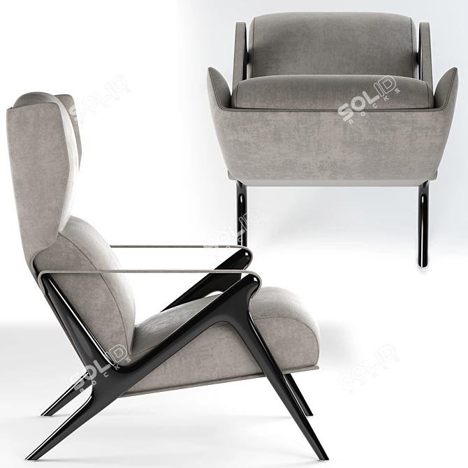 Montparnasse Armchair: Visionary Seating 3D model image 2