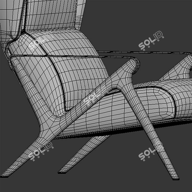 Montparnasse Armchair: Visionary Seating 3D model image 4