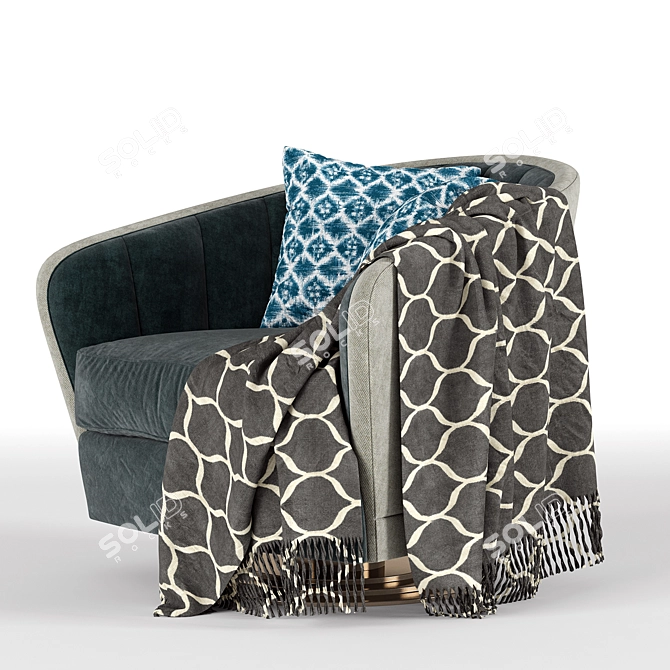 Concentric Swivel Caracole Chair: Contemporary Elegance for any Space 3D model image 2