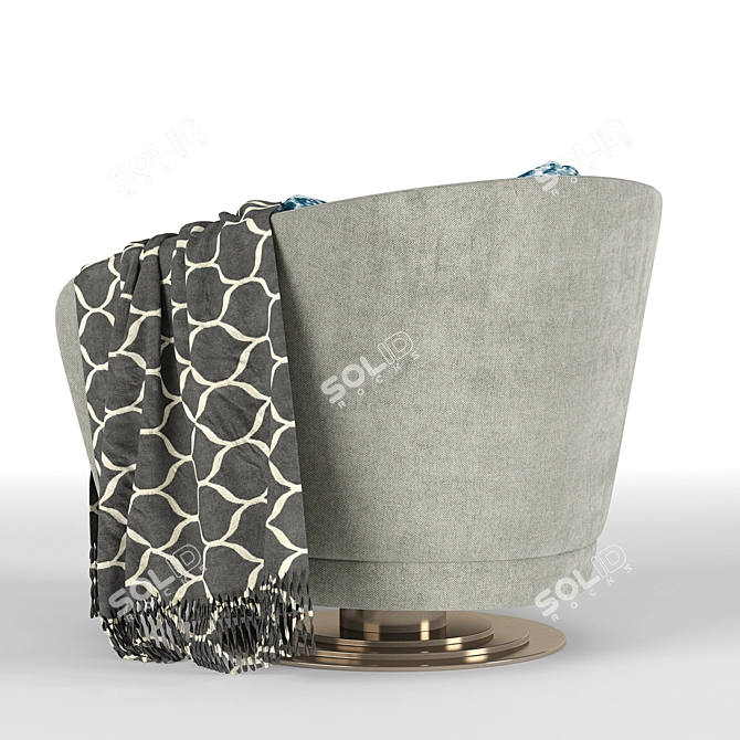 Concentric Swivel Caracole Chair: Contemporary Elegance for any Space 3D model image 3