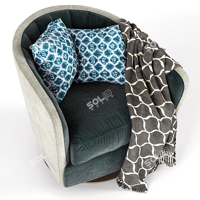 Concentric Swivel Caracole Chair: Contemporary Elegance for any Space 3D model image 4