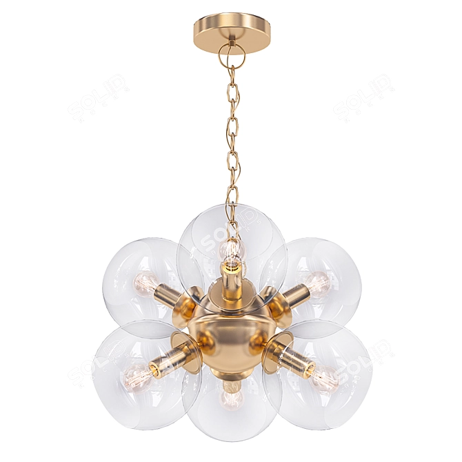 Schoppen Loft Pendant Chandelier 3D model image 1