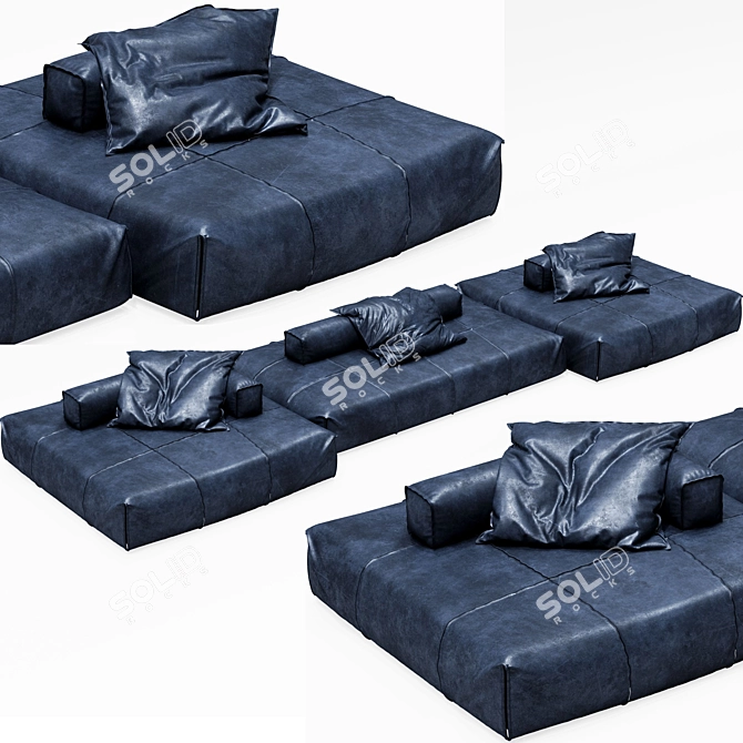 Baxter Panama Bold Open Air Sofa - Versatile and Modular! 3D model image 10