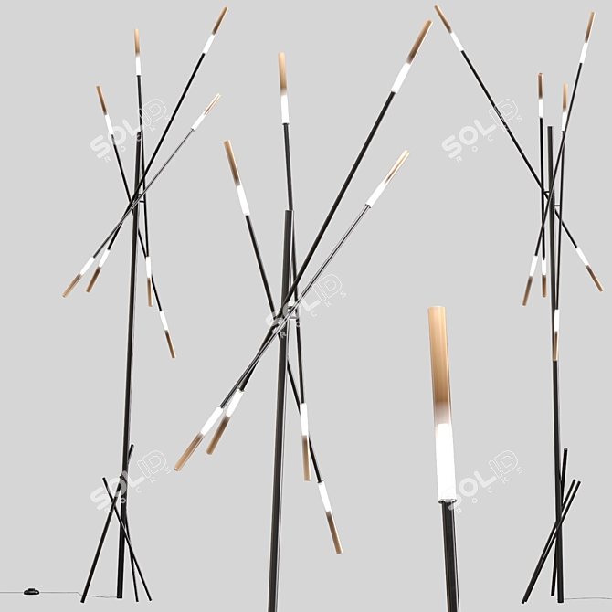 Modern Floor Lamp | CROSSROAD by Bonaldo 3D model image 1