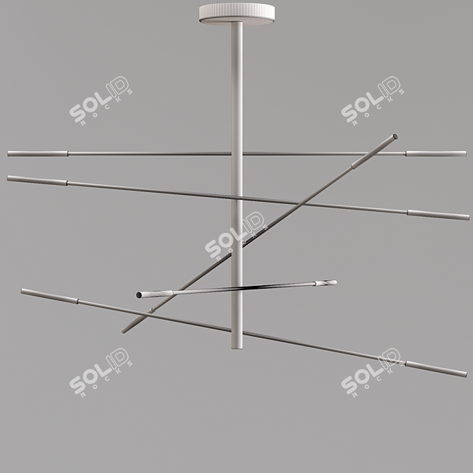 Elegant Crossroad Pendant Lamp 3D model image 2