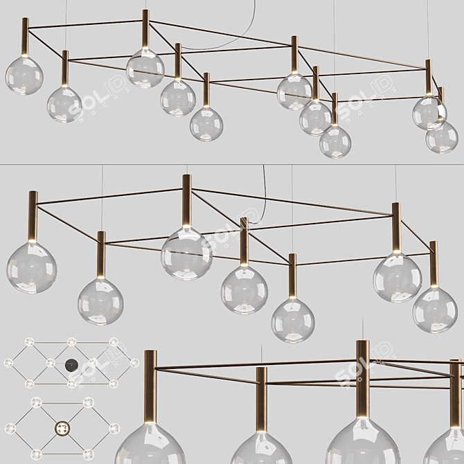 SOFÌ Pendant Lamp: Stylish Illumination, Bonaldo 3D model image 1