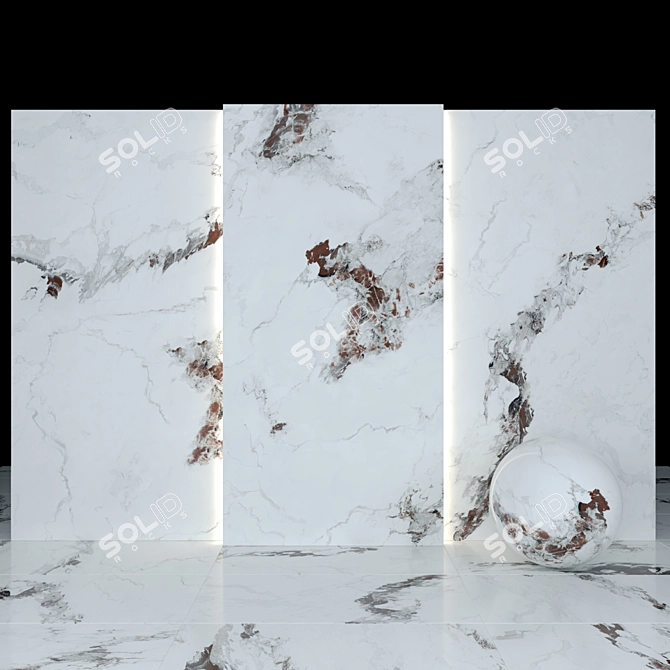 Breccia Tuscany Marble: Elegant Slabs & Texture 3D model image 1