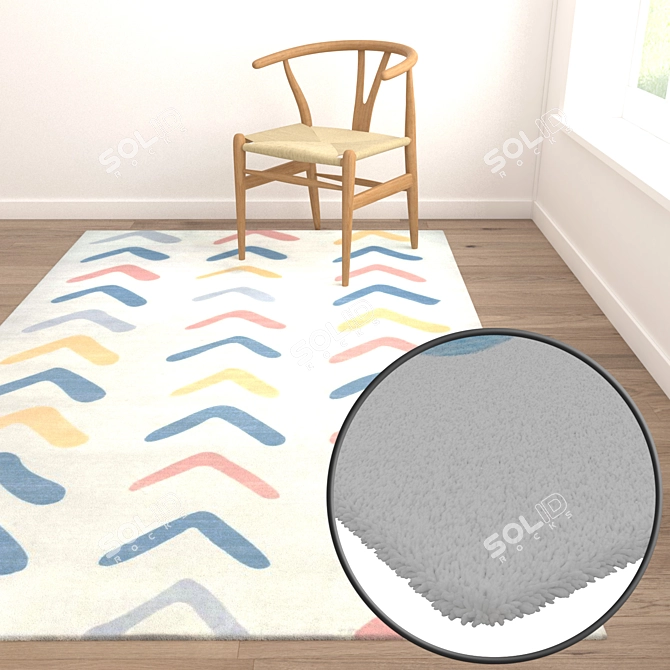 Luxury Carpet Set: High-Quality Textures 3D model image 5