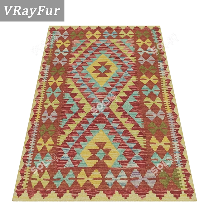 Premium Rug Set: High-Quality Carpets 3D model image 2