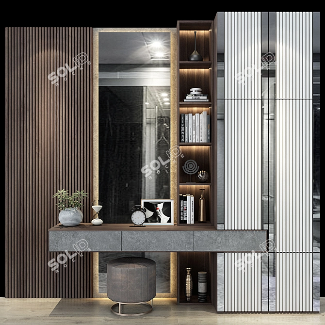 Contemporary Hallway Set 151 3D model image 1