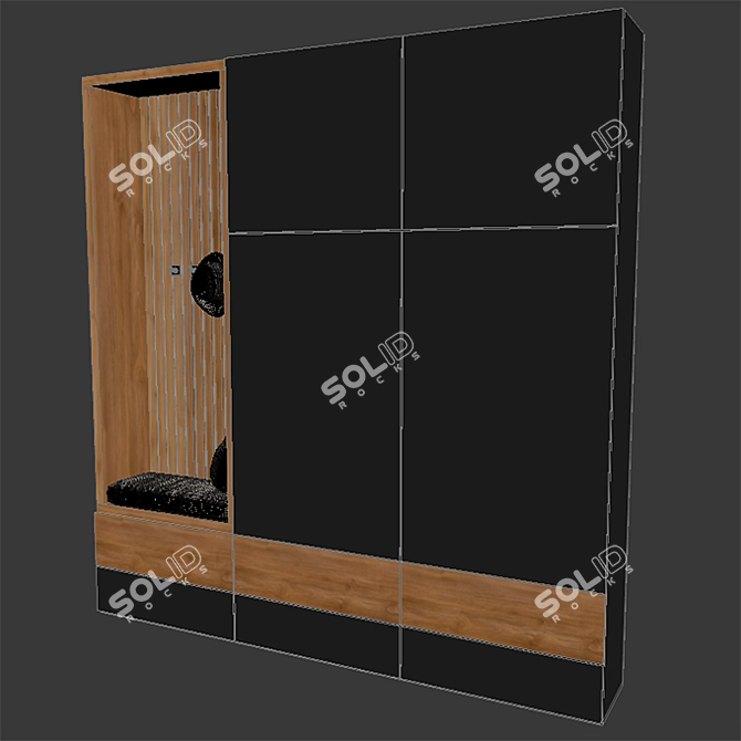 Elegant Hall Furniture Set 3D model image 3