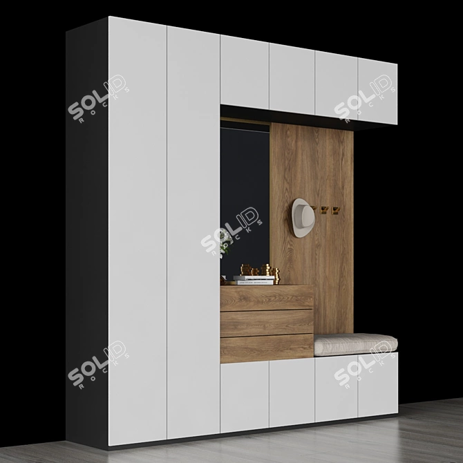 Modern Hall Furniture: 2330x2210x480mm 3D model image 2