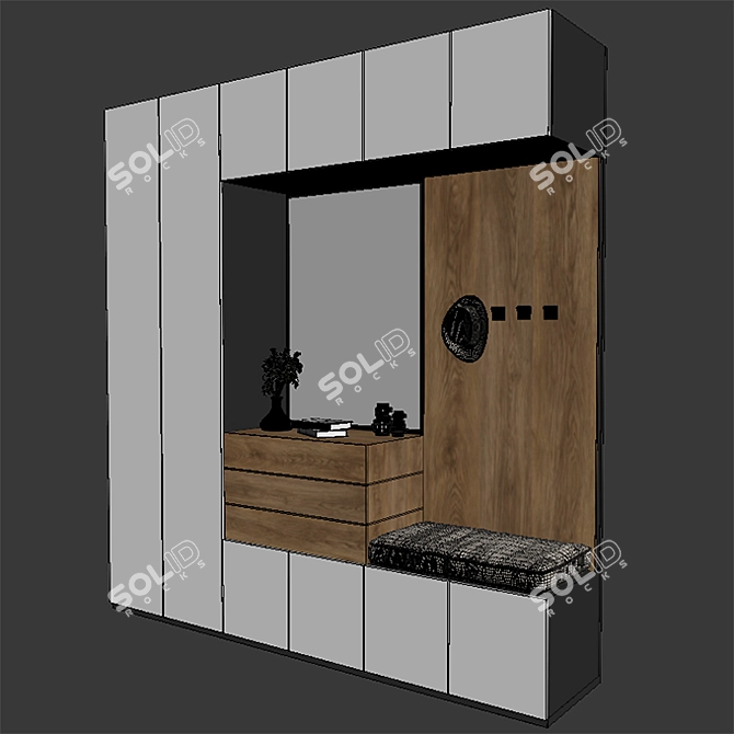 Modern Hall Furniture: 2330x2210x480mm 3D model image 3